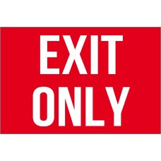 Exit Only Sign Exit Only Sign